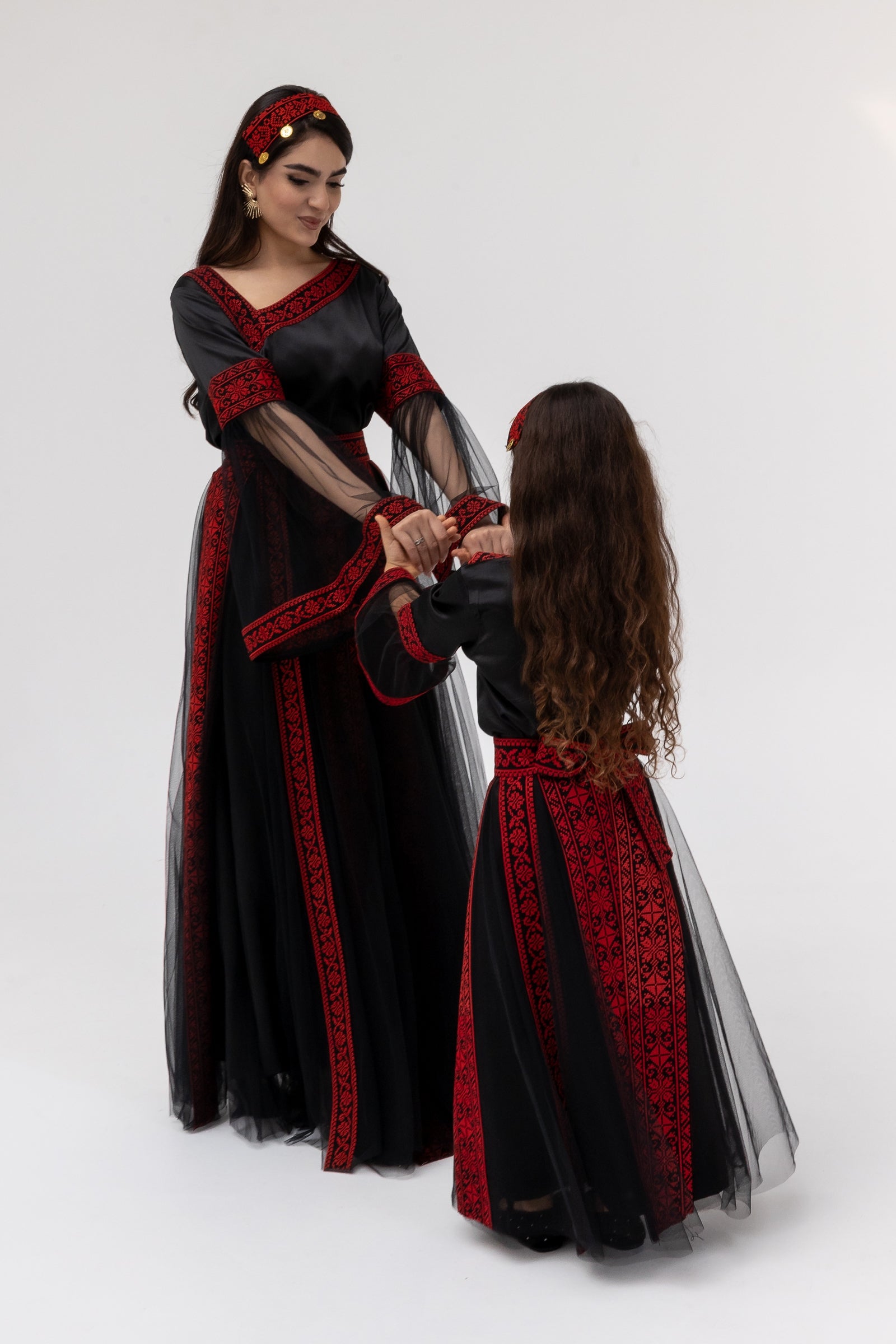 Kids Black Dress with Detached Skirt
