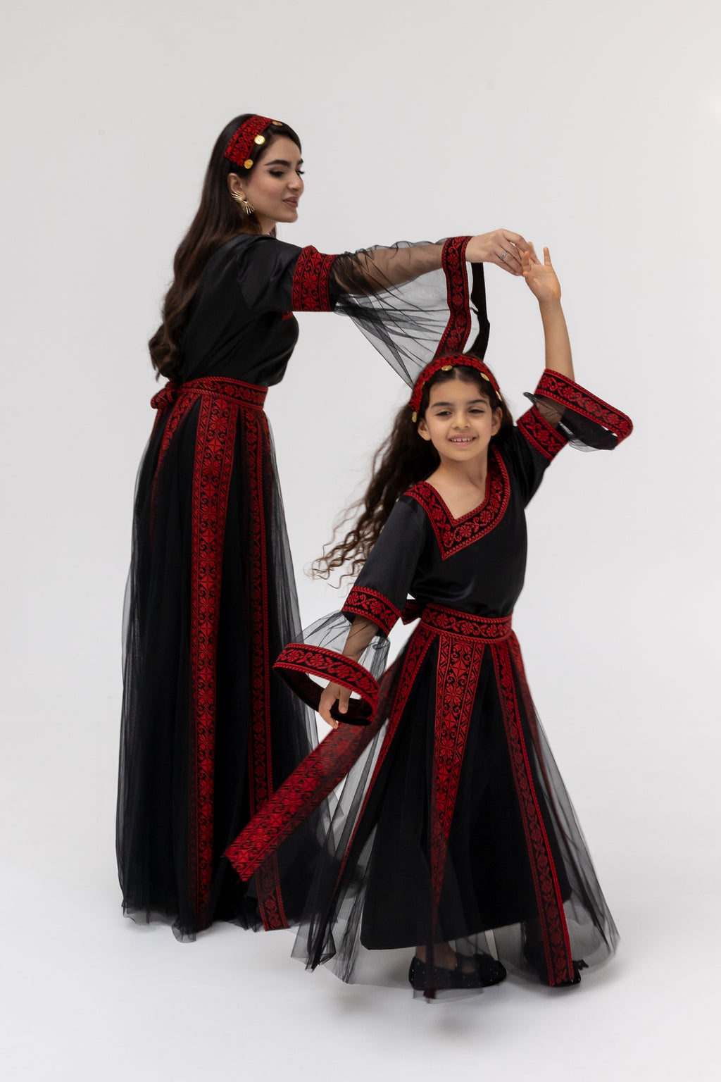 Kids Black Dress with Detached Skirt