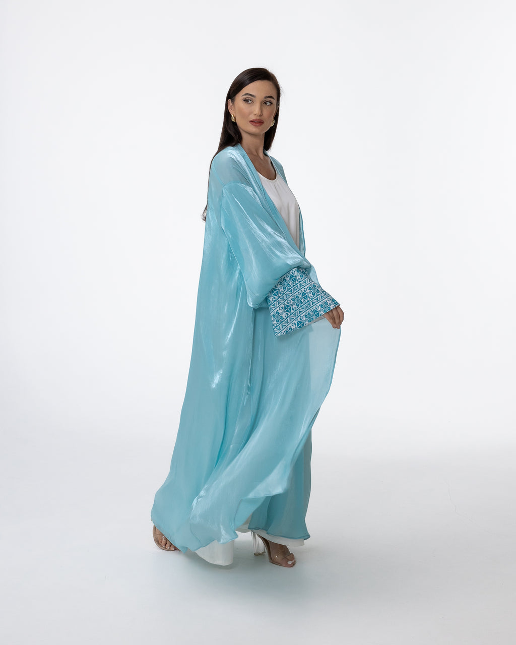 Azure Embroidered Abaya
