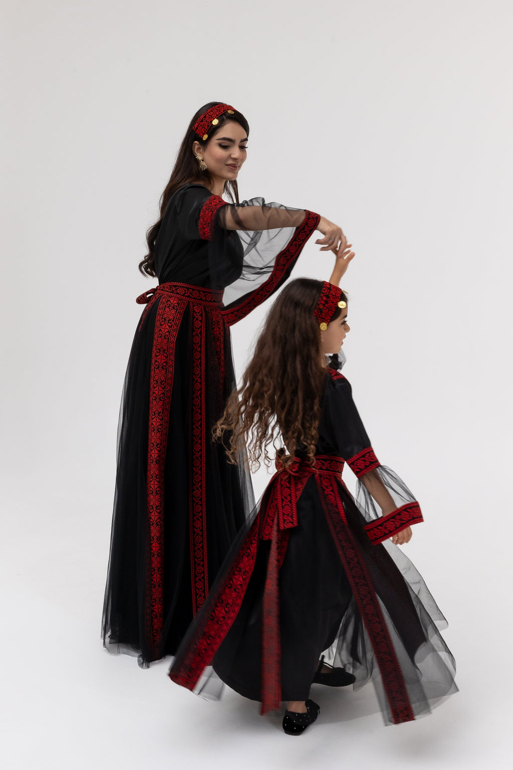Kids Black Dress with Detached Skirt