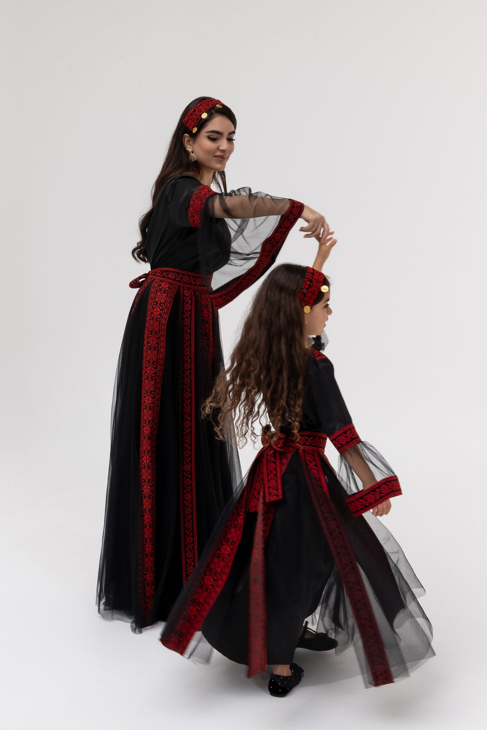 Kids Black Dress with Detached Skirt