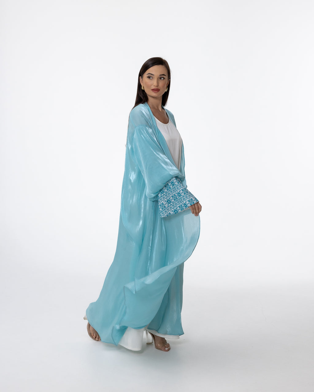 Azure Embroidered Abaya