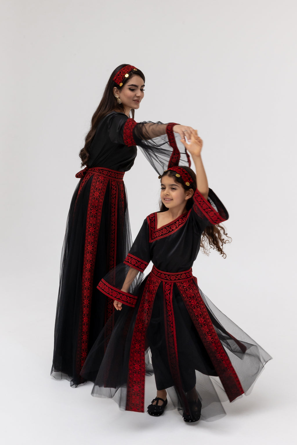 Kids Black Dress with Detached Skirt