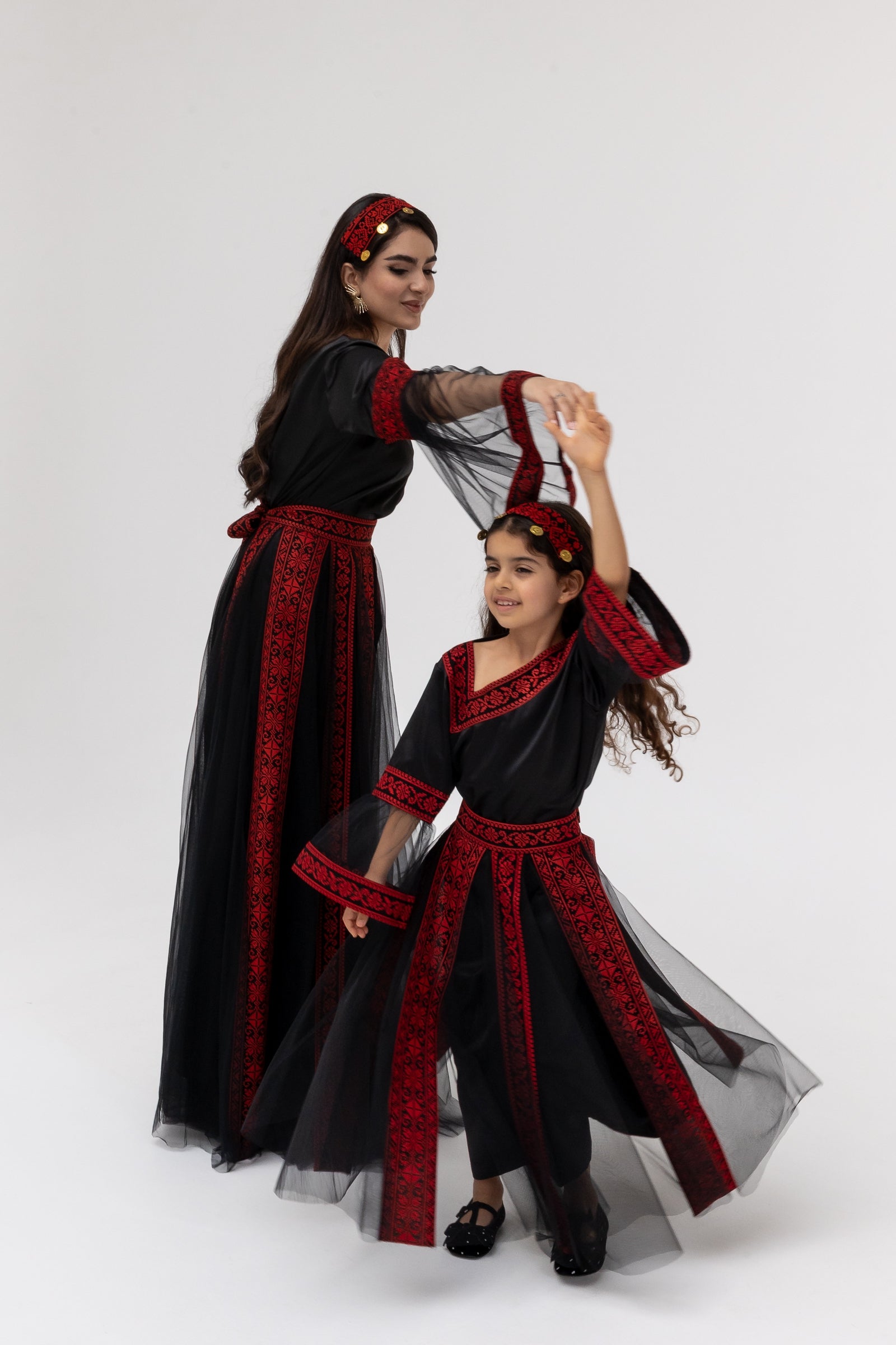 Kids Black Dress with Detached Skirt