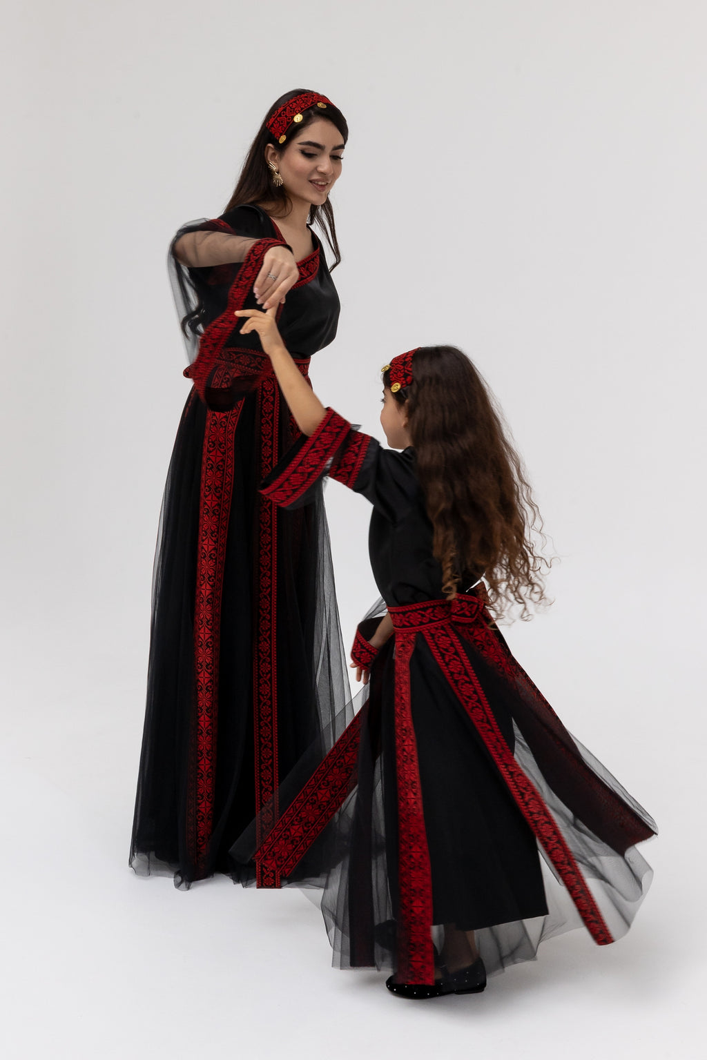 Kids Black Dress with Detached Skirt