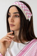 Pink Keffiyeh Pattern Headpiece