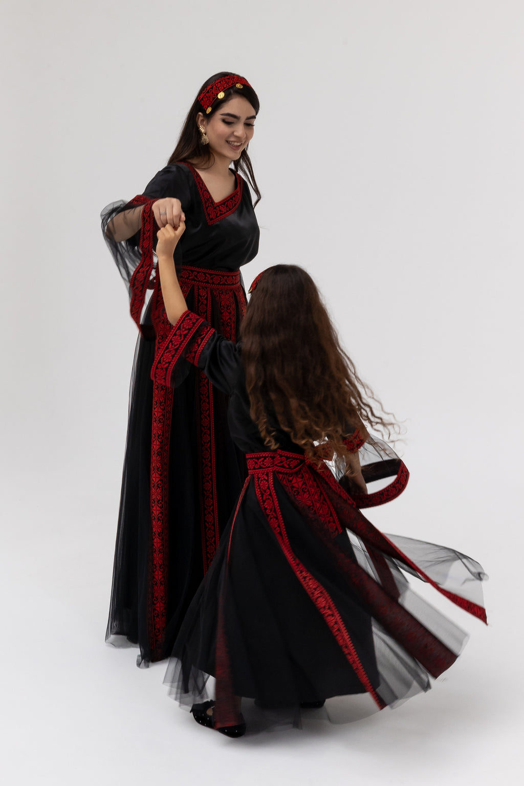 Kids Black Dress with Detached Skirt