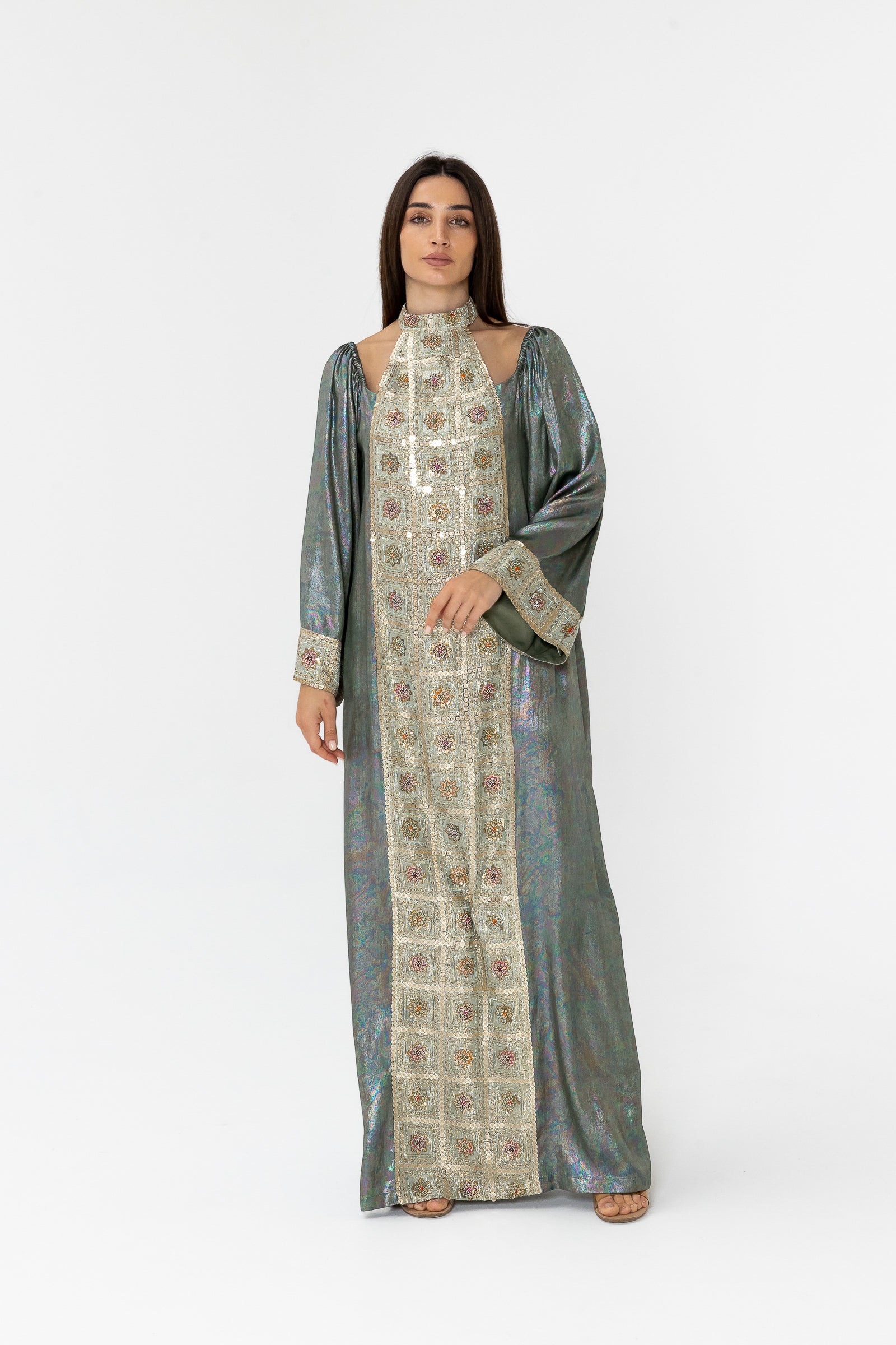 Metallic Panel Kaftan