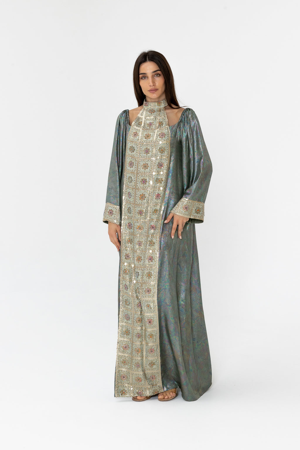 Metallic Panel Kaftan