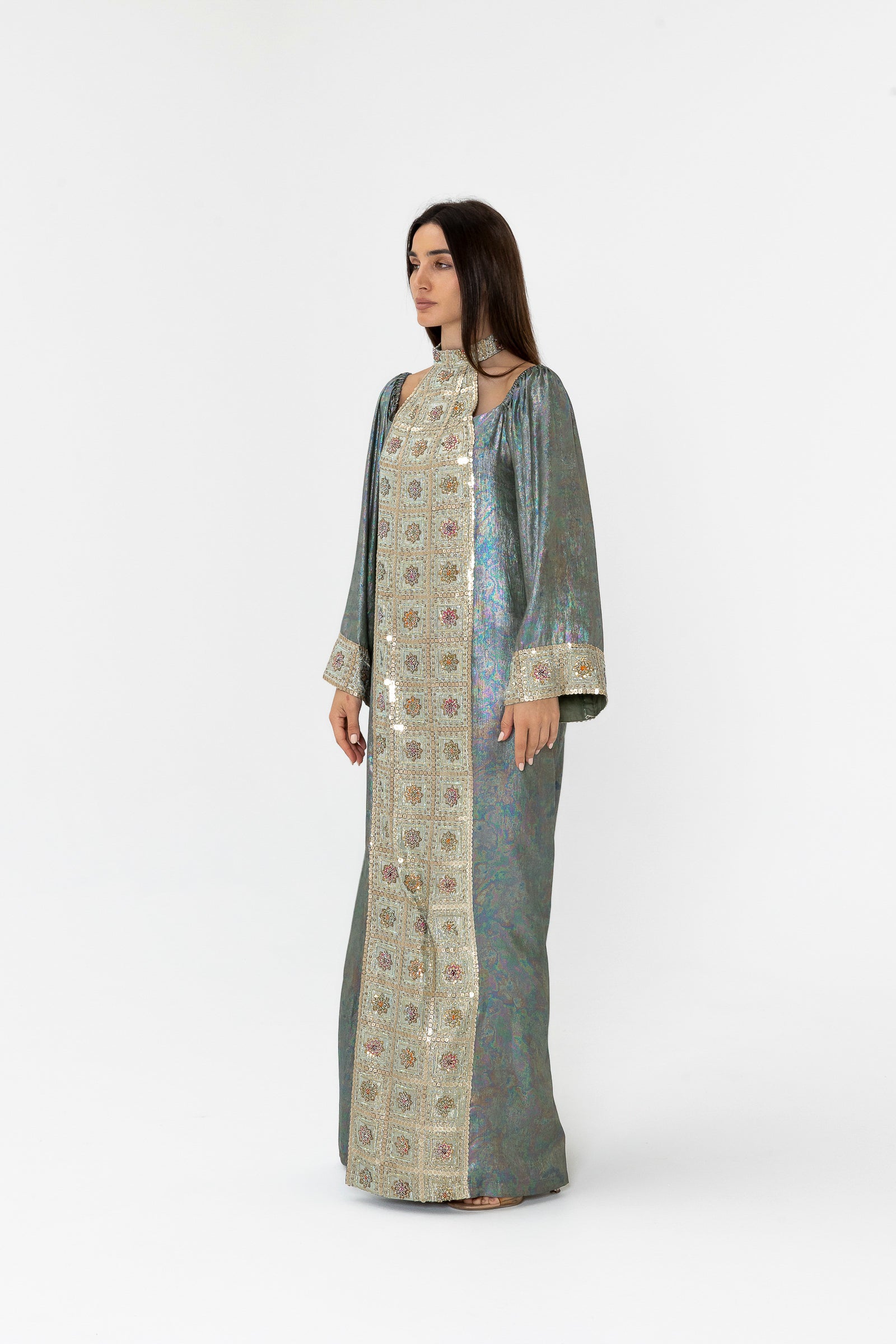 Metallic Panel Kaftan