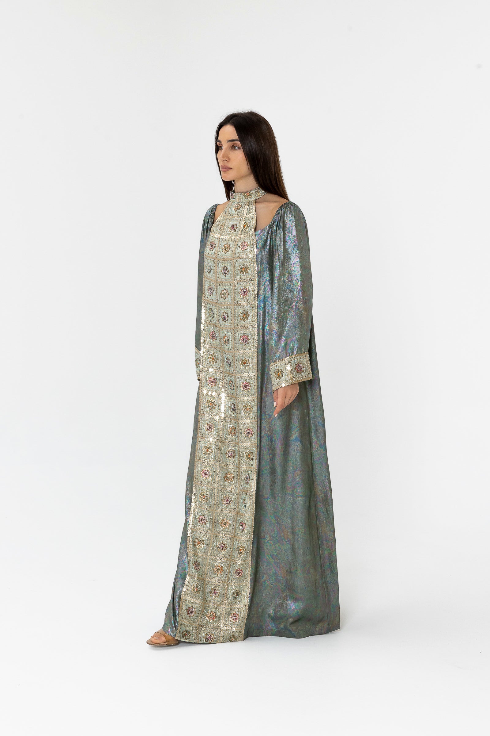 Metallic Panel Kaftan
