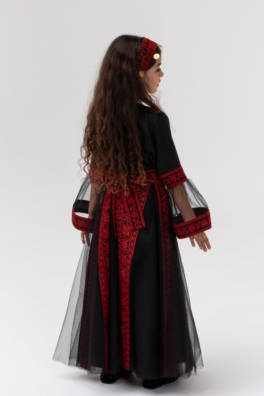 Kids Black Dress with Detached Skirt