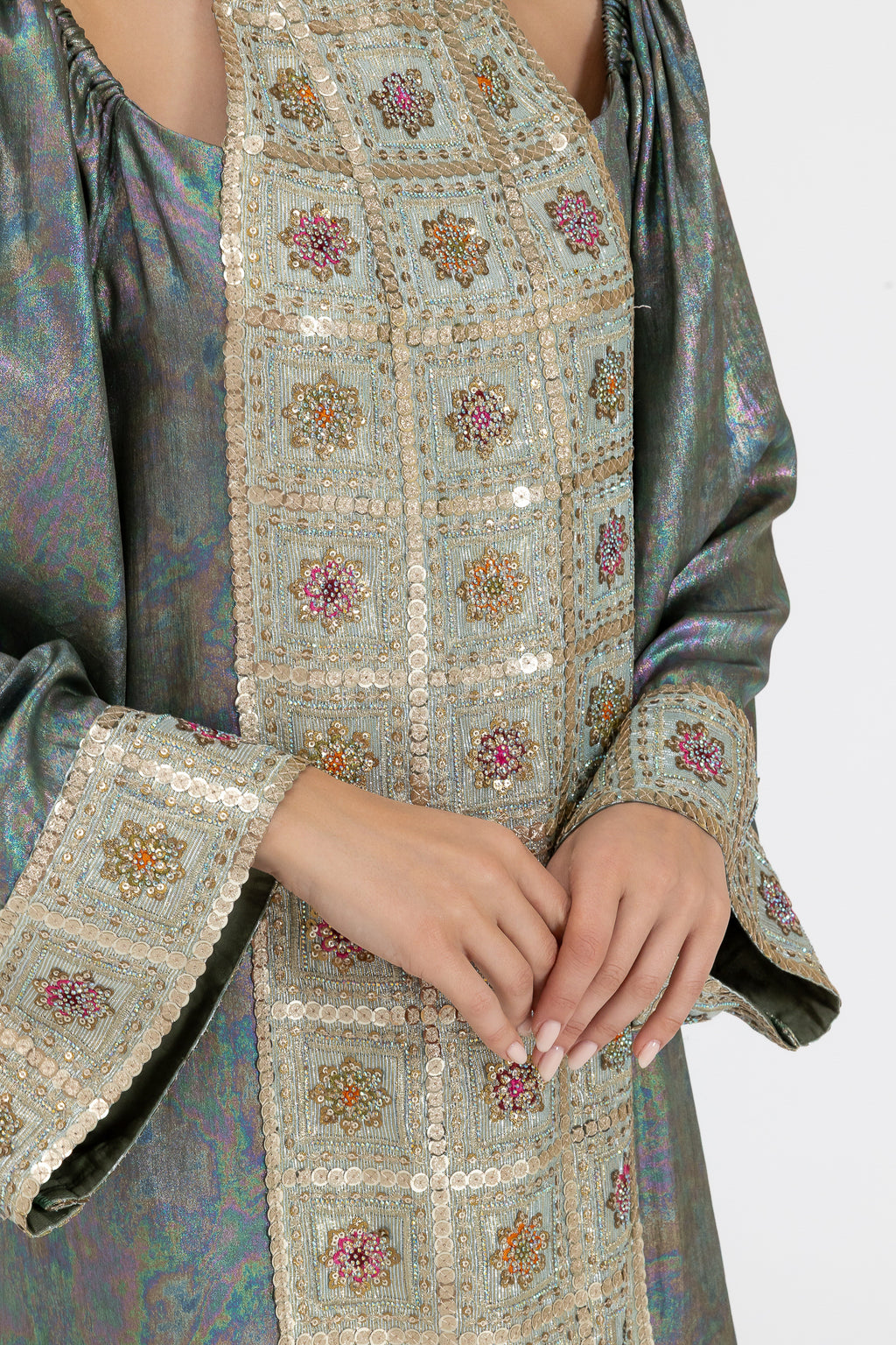 Metallic Panel Kaftan