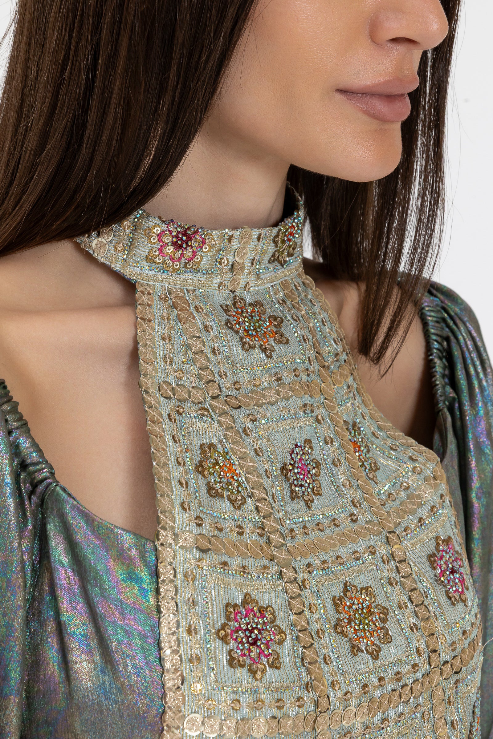 Metallic Panel Kaftan