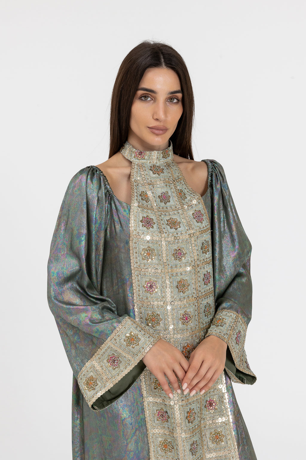 Metallic Panel Kaftan