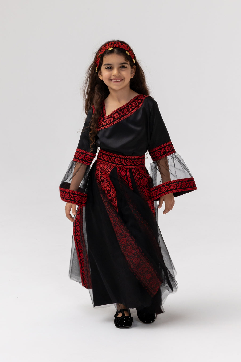 Kids Black Dress with Detached Skirt