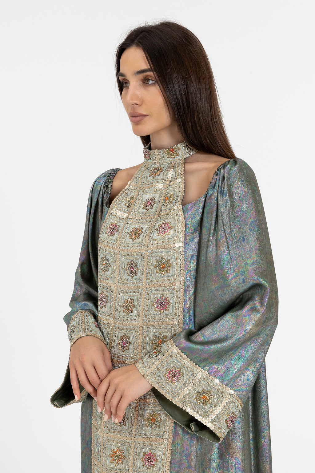Metallic Panel Kaftan