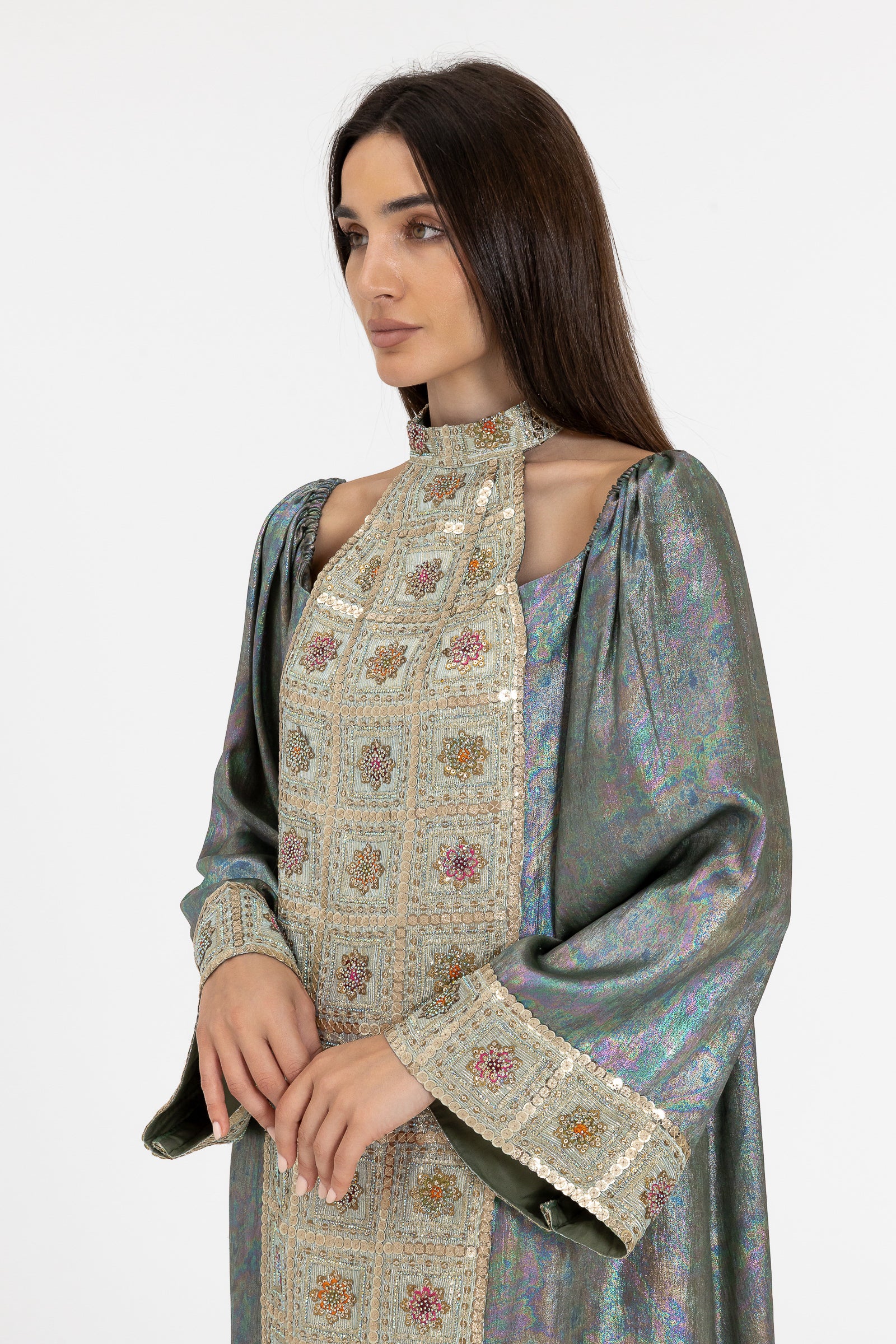 Metallic Panel Kaftan