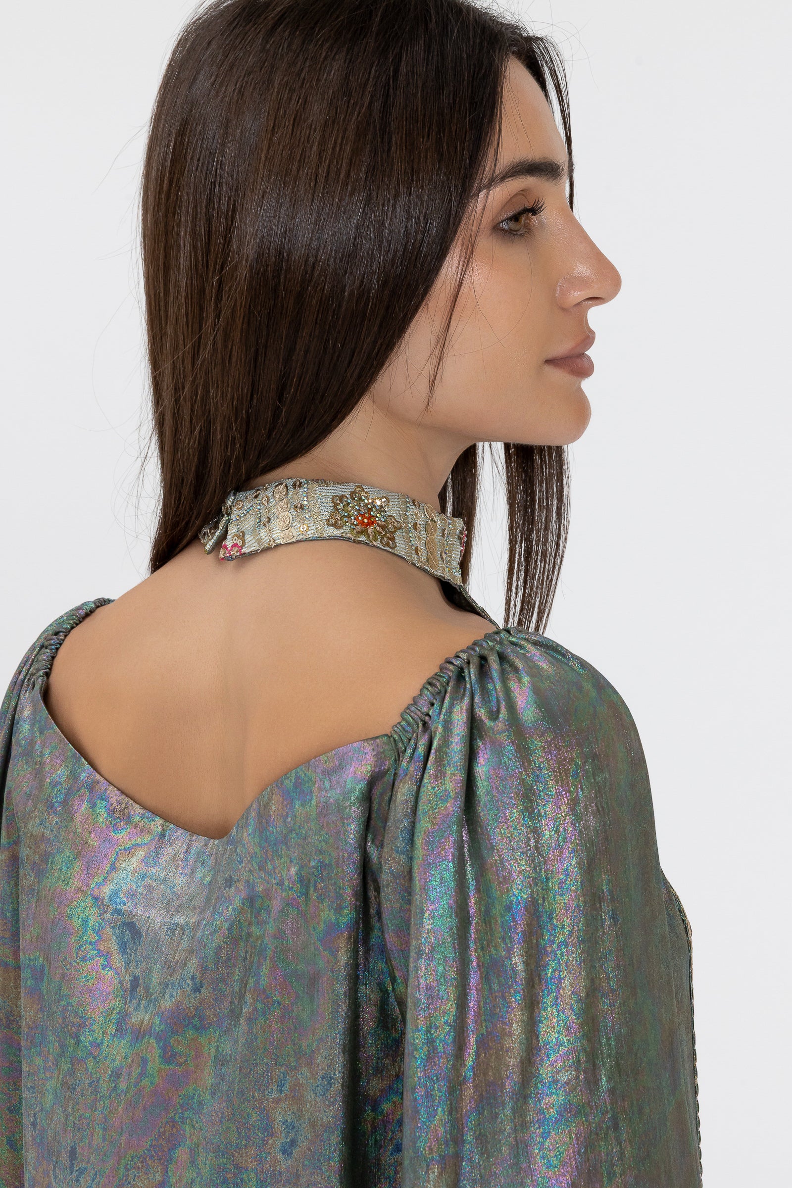 Metallic Panel Kaftan