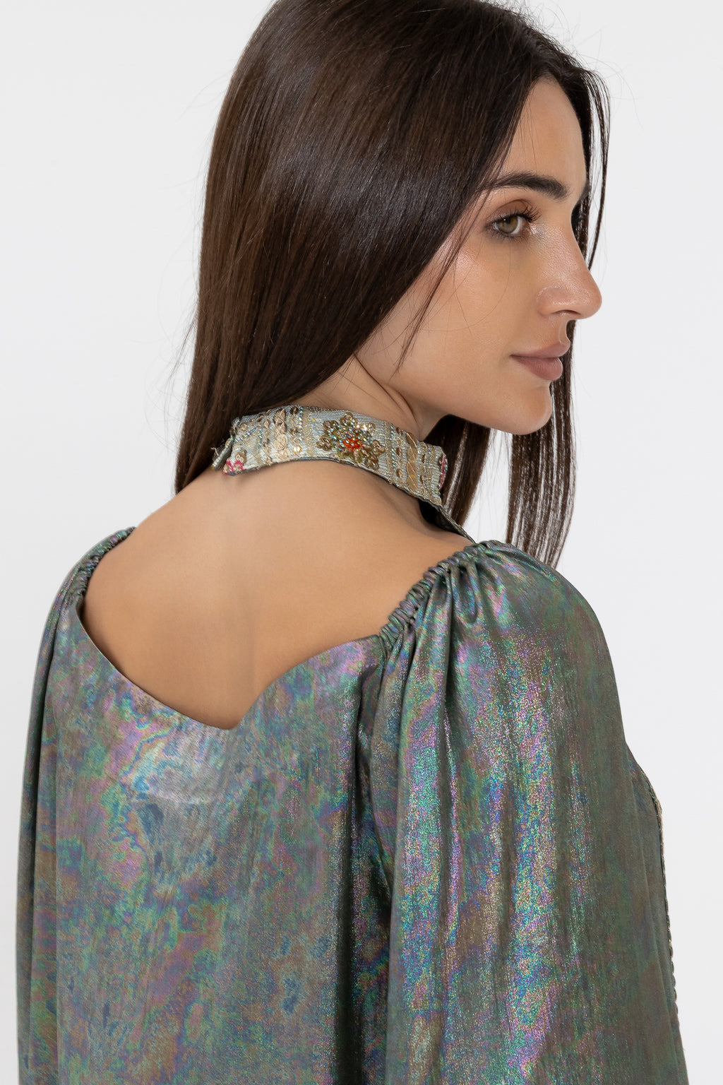 Metallic Panel Kaftan