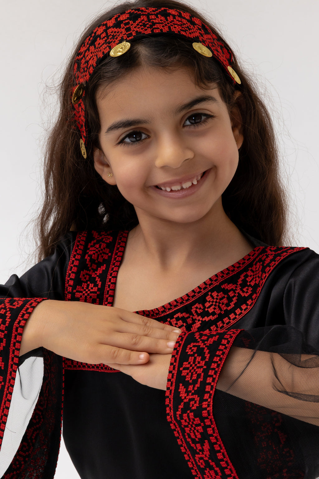 Kids Black Dress with Detached Skirt
