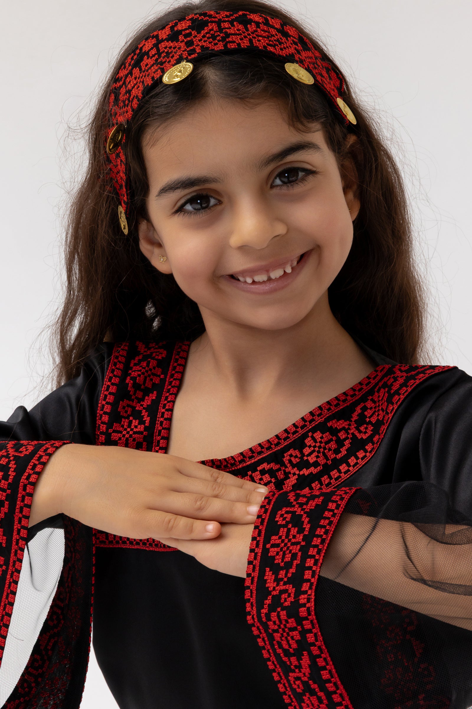 Kids Black Dress with Detached Skirt