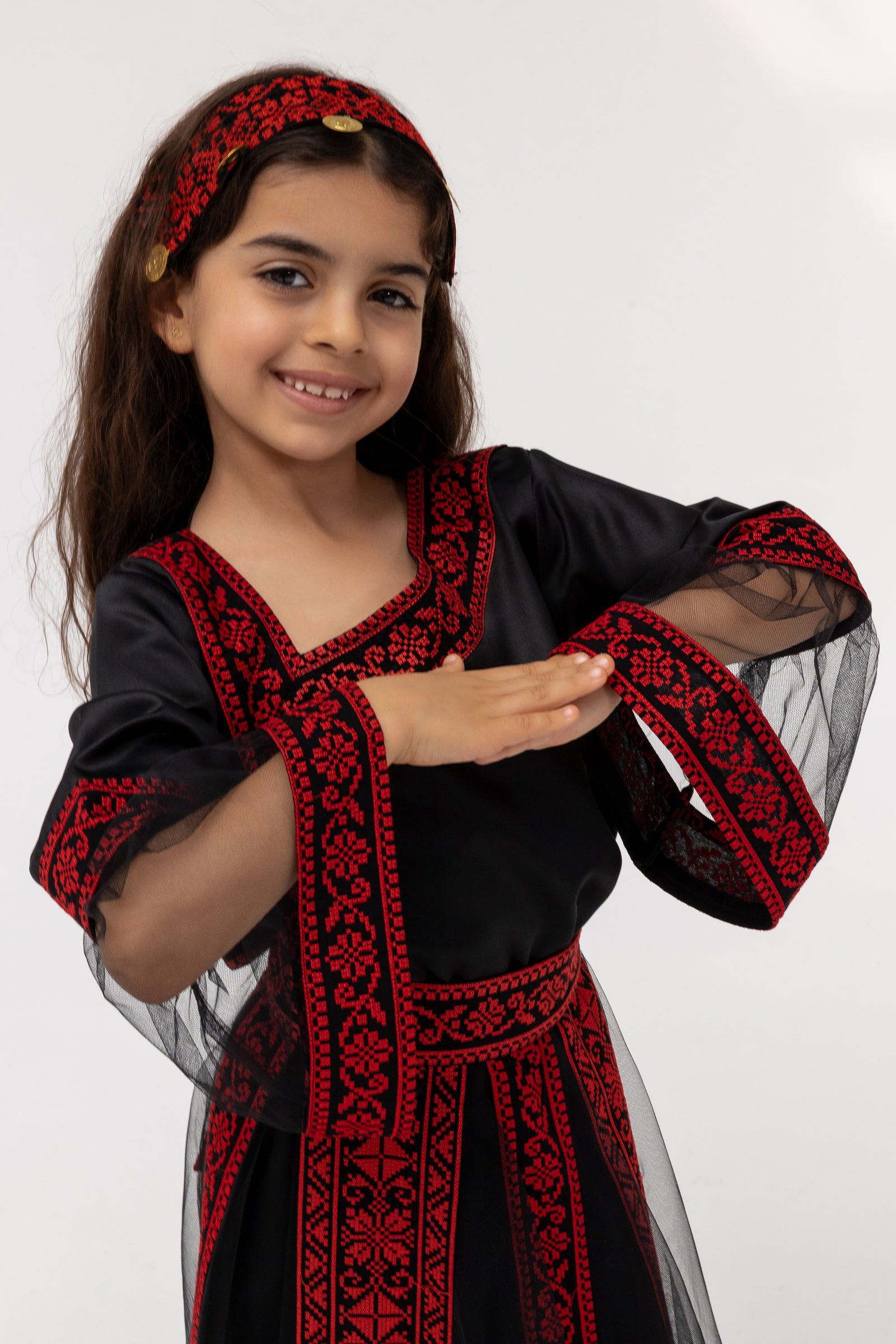 Kids Black Dress with Detached Skirt