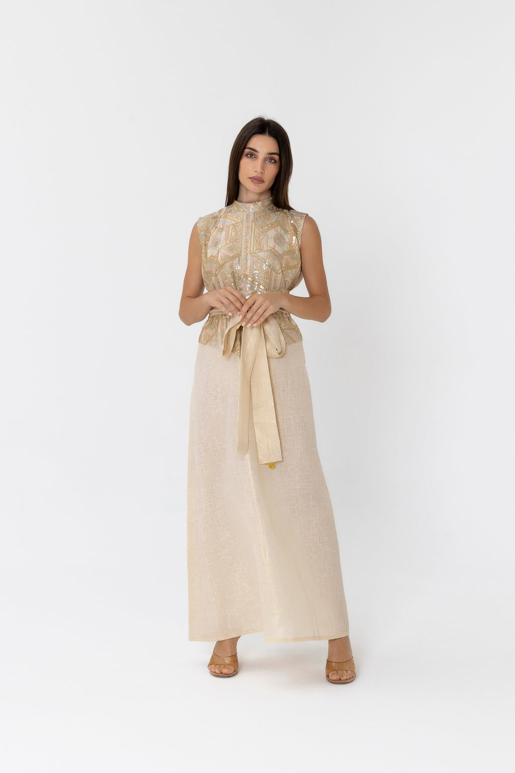 Golden Two-Piece Dress