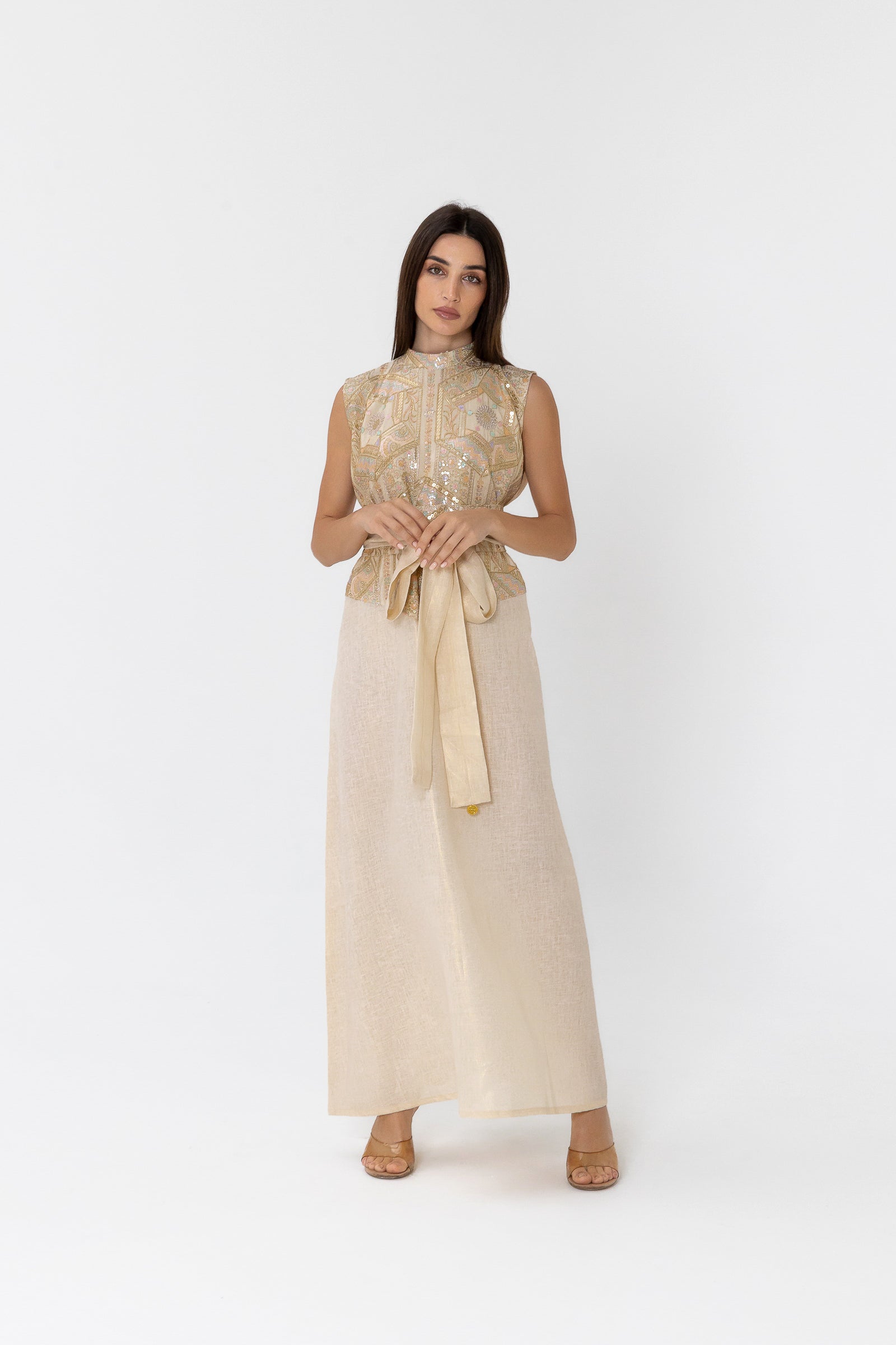 Golden Two-Piece Dress