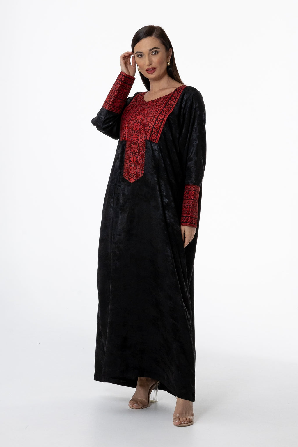 Black Dress with Embroidery Details