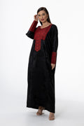 Black Dress with Embroidery Details
