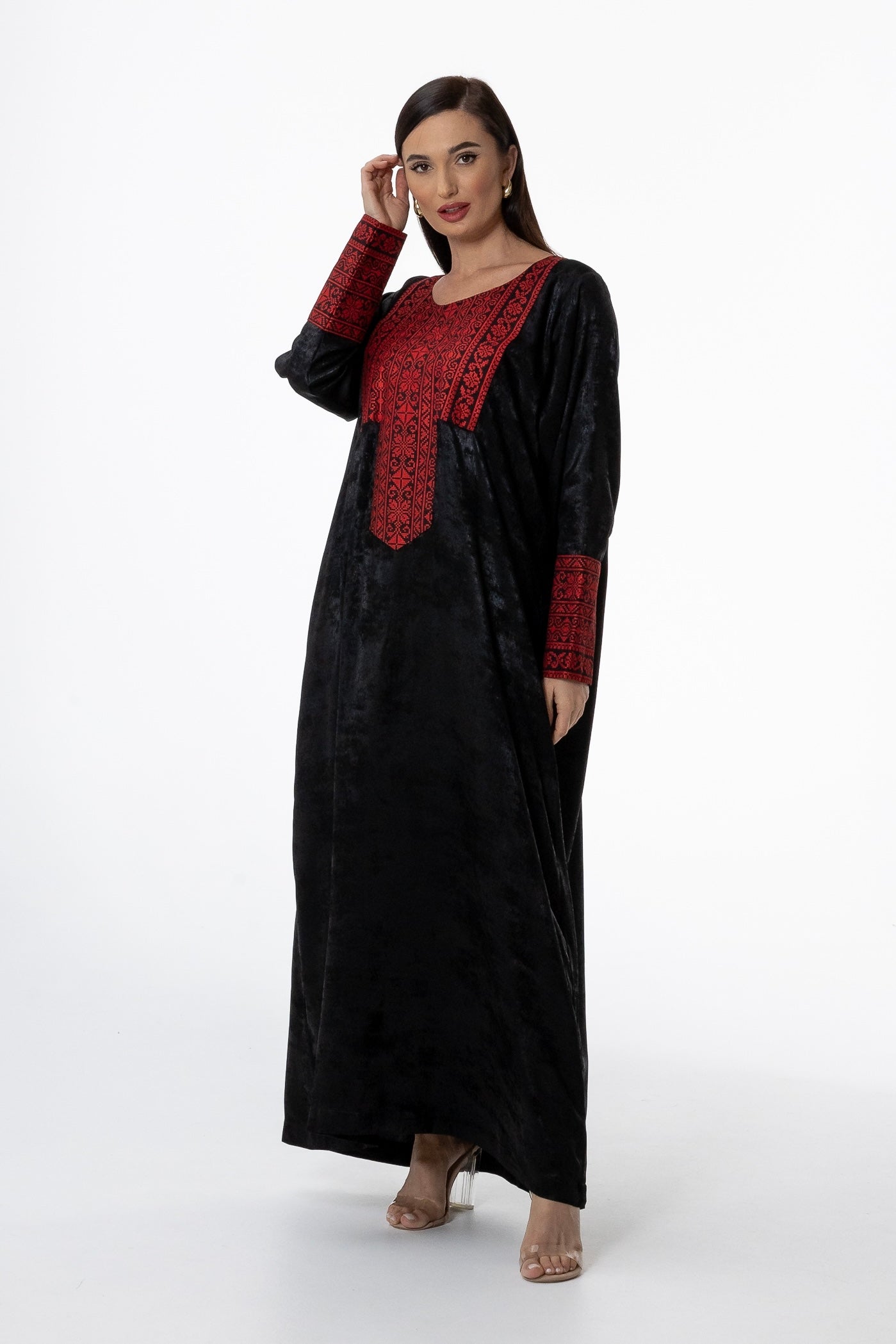 Black Dress with Embroidery Details