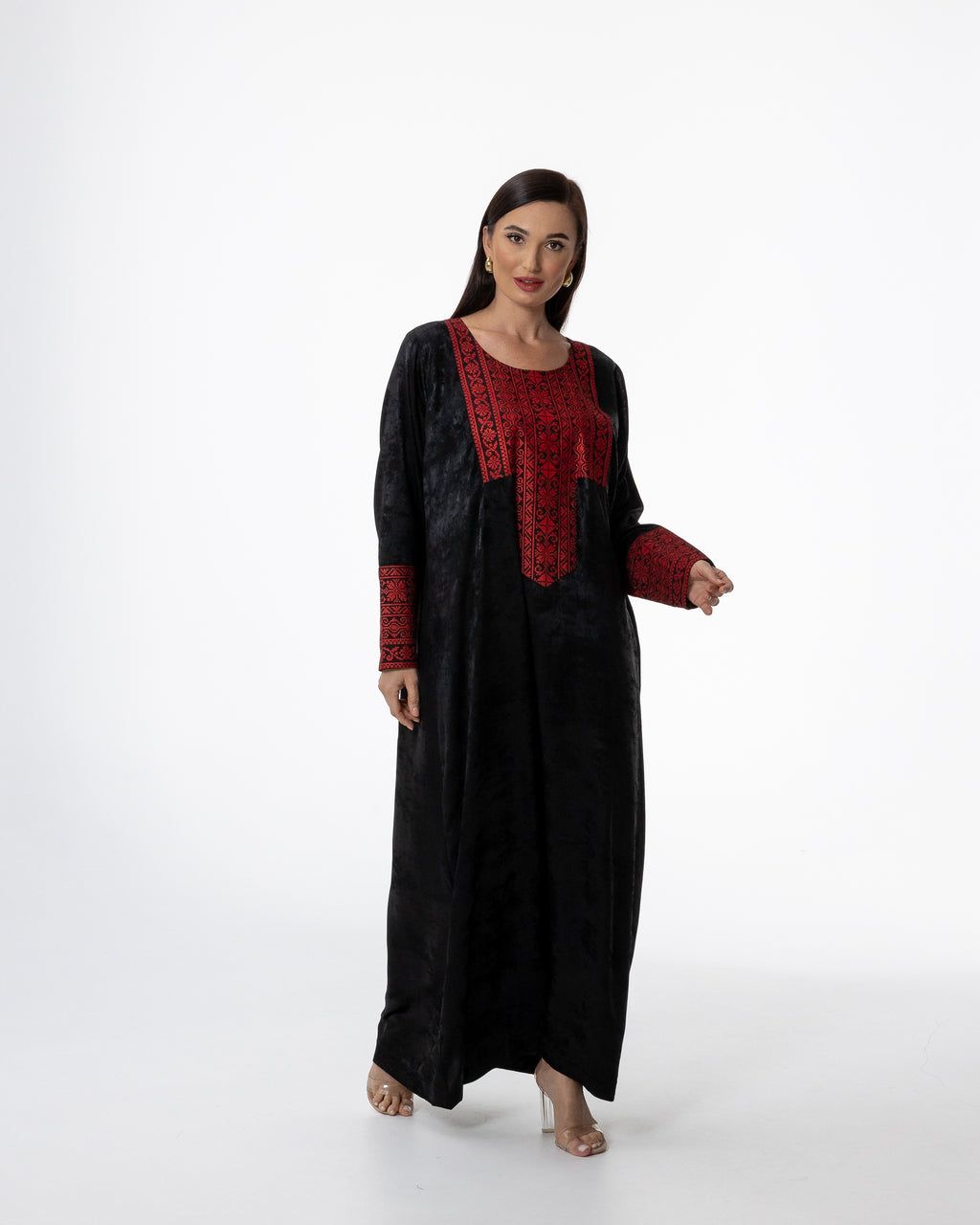 Black Dress with Embroidery Details