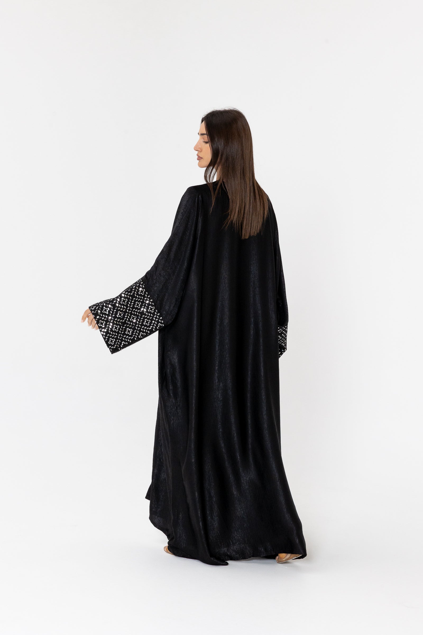 Black Two-Piece Embroidered Set