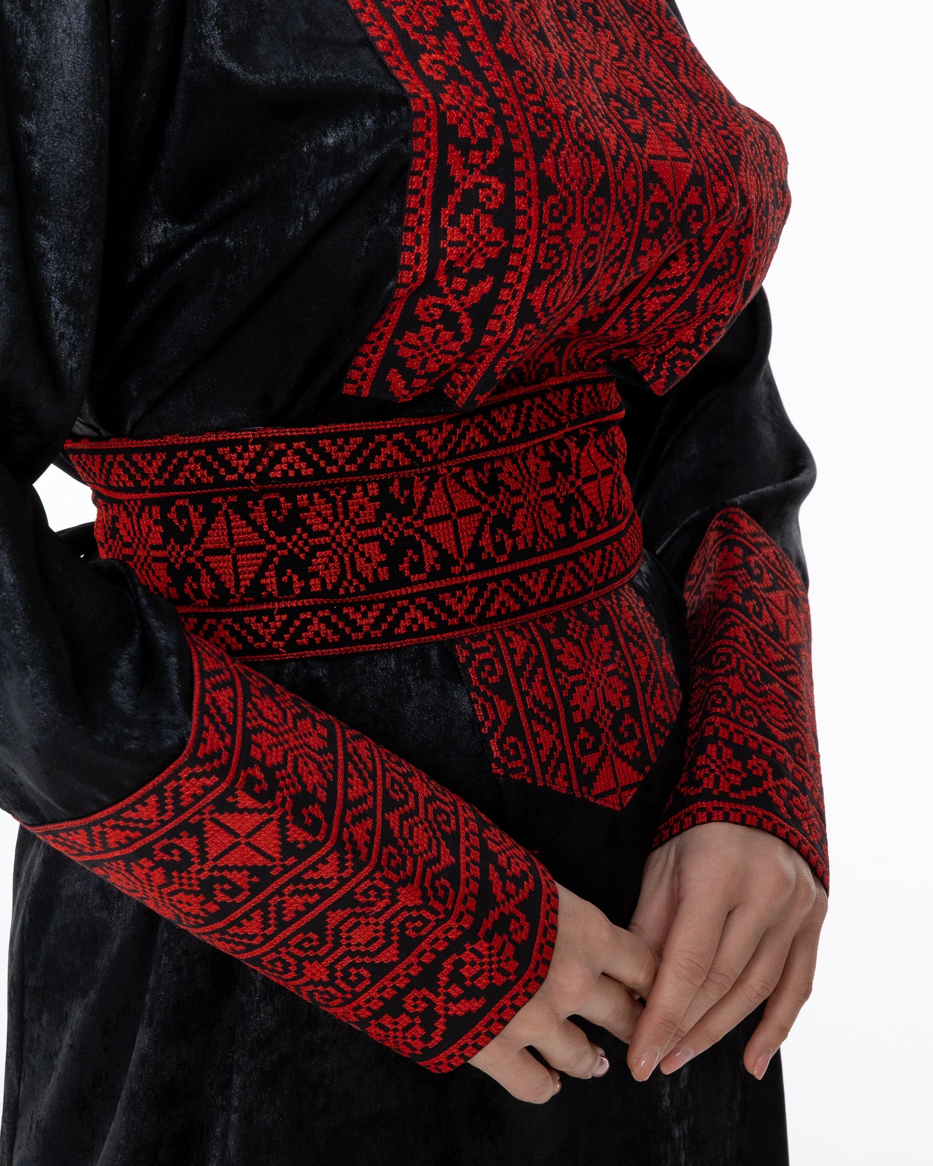 Black Dress with Embroidery Details