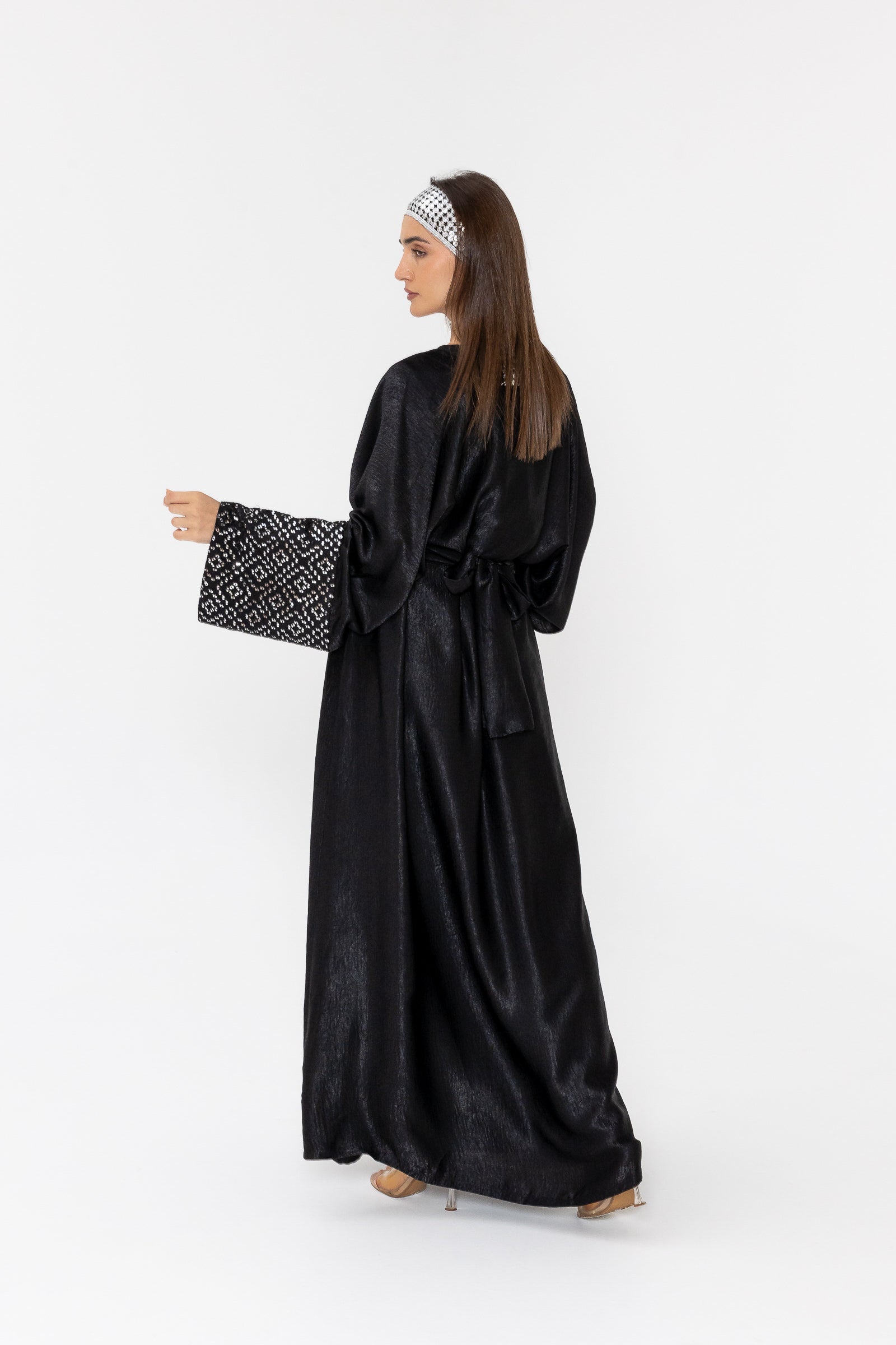 Black Two-Piece Embroidered Set