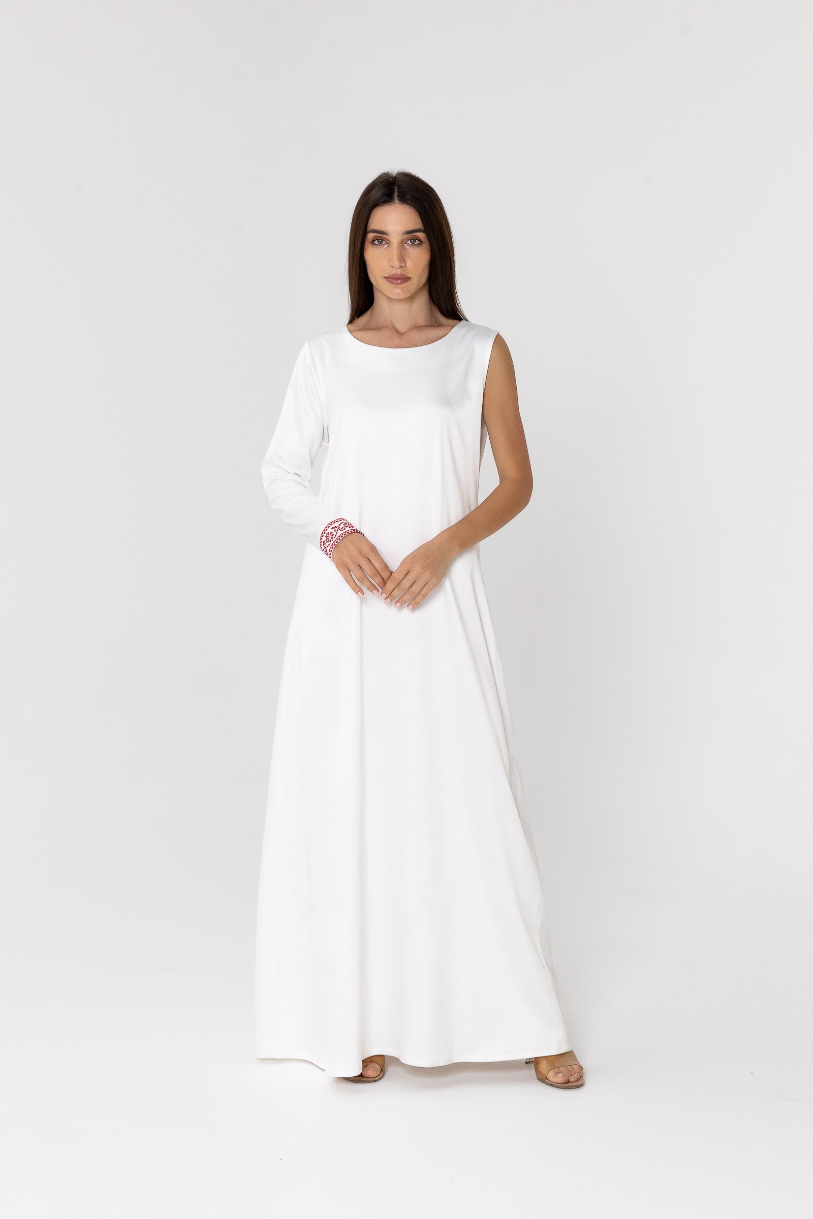 White Two-Piece Wrap Dress