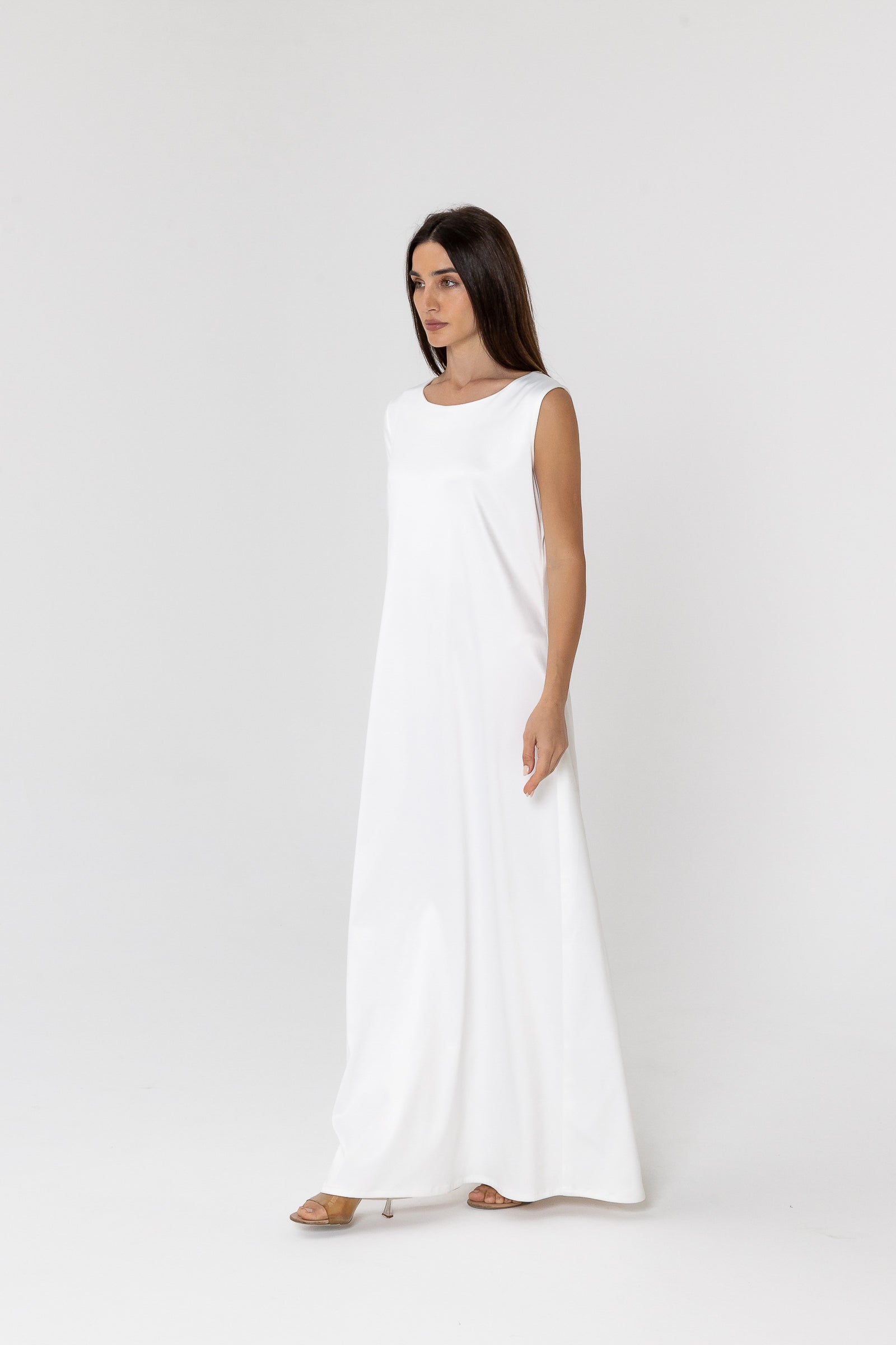 White Two-Piece Wrap Dress