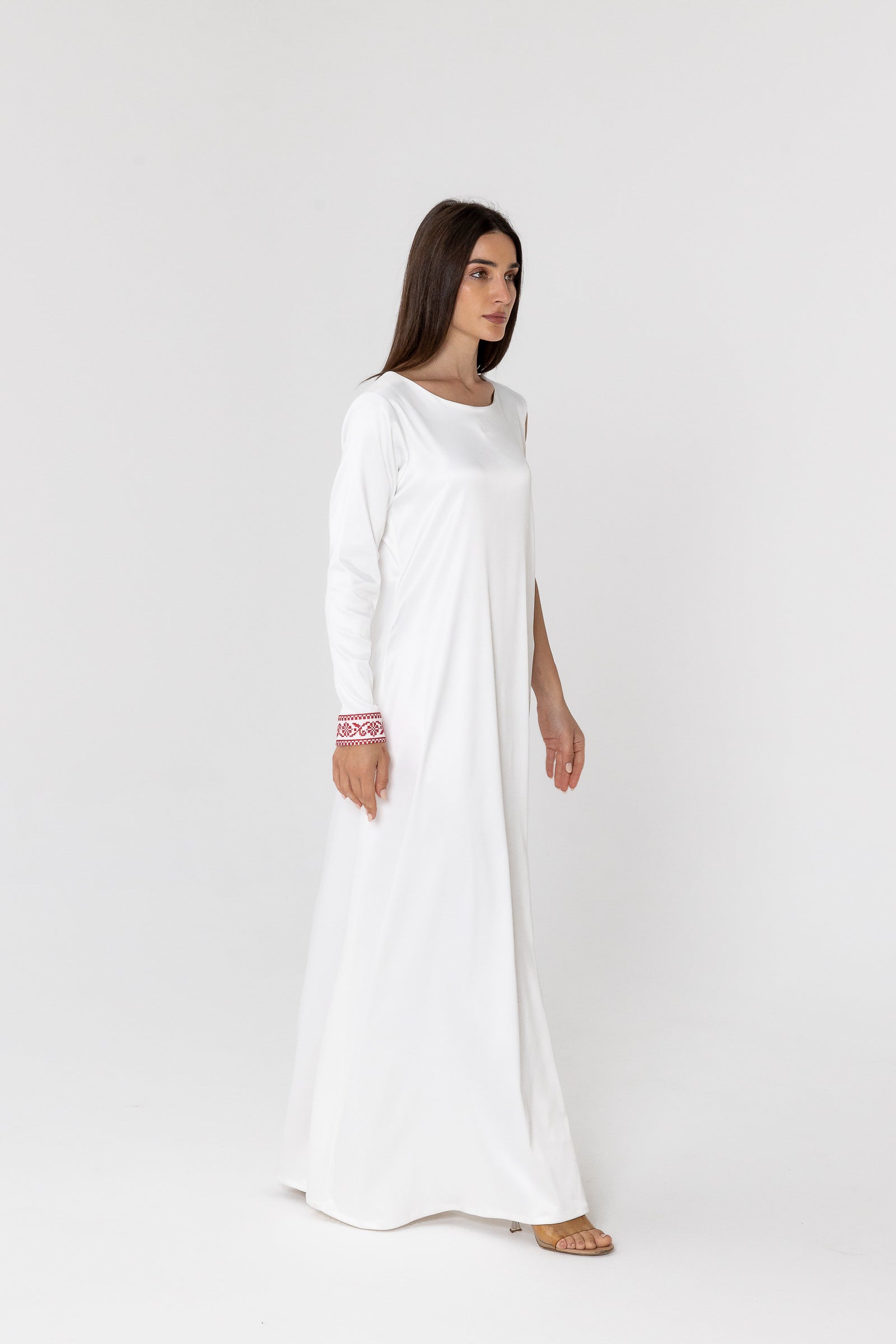 White Two-Piece Wrap Dress