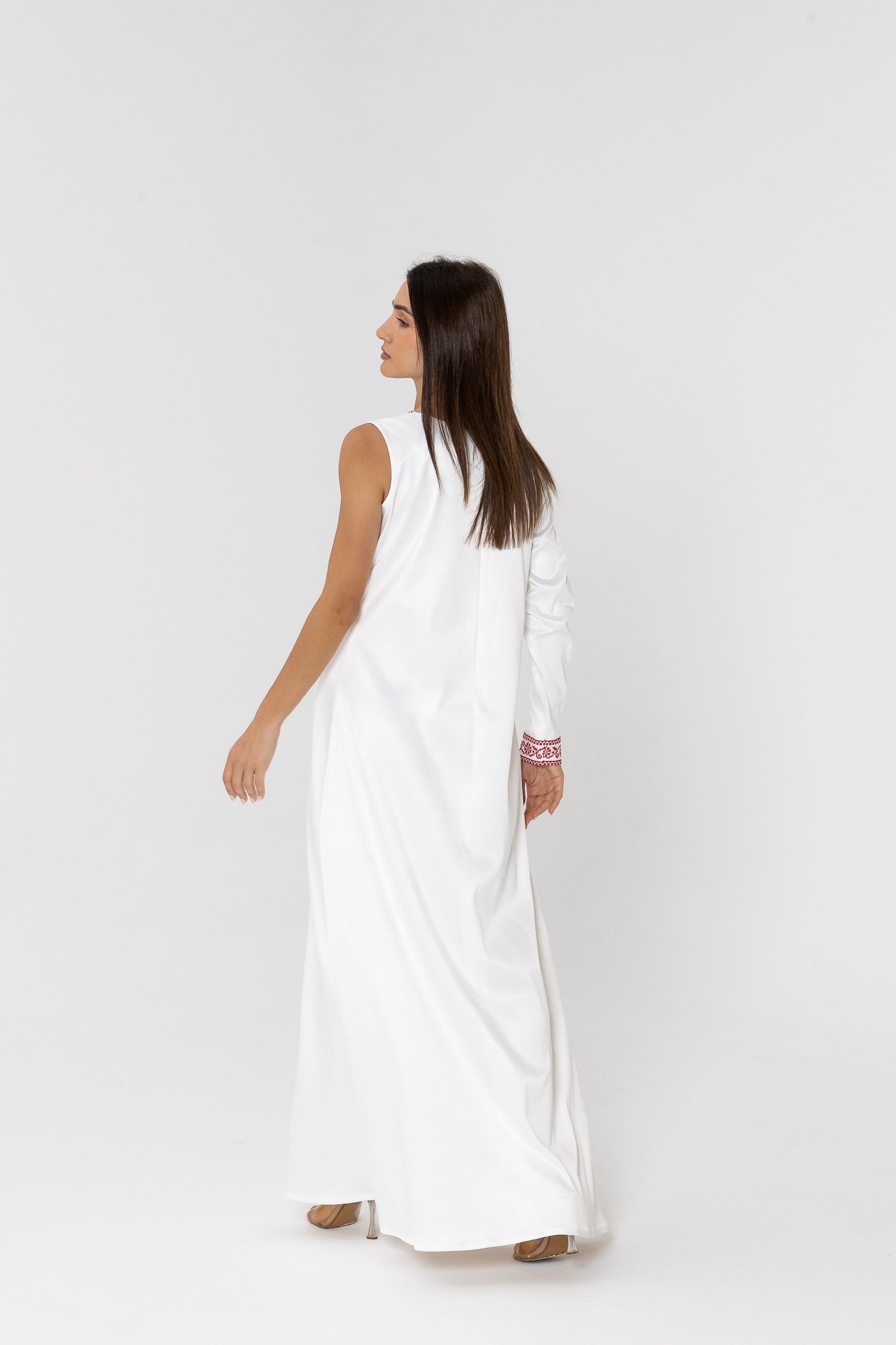 White Two-Piece Wrap Dress