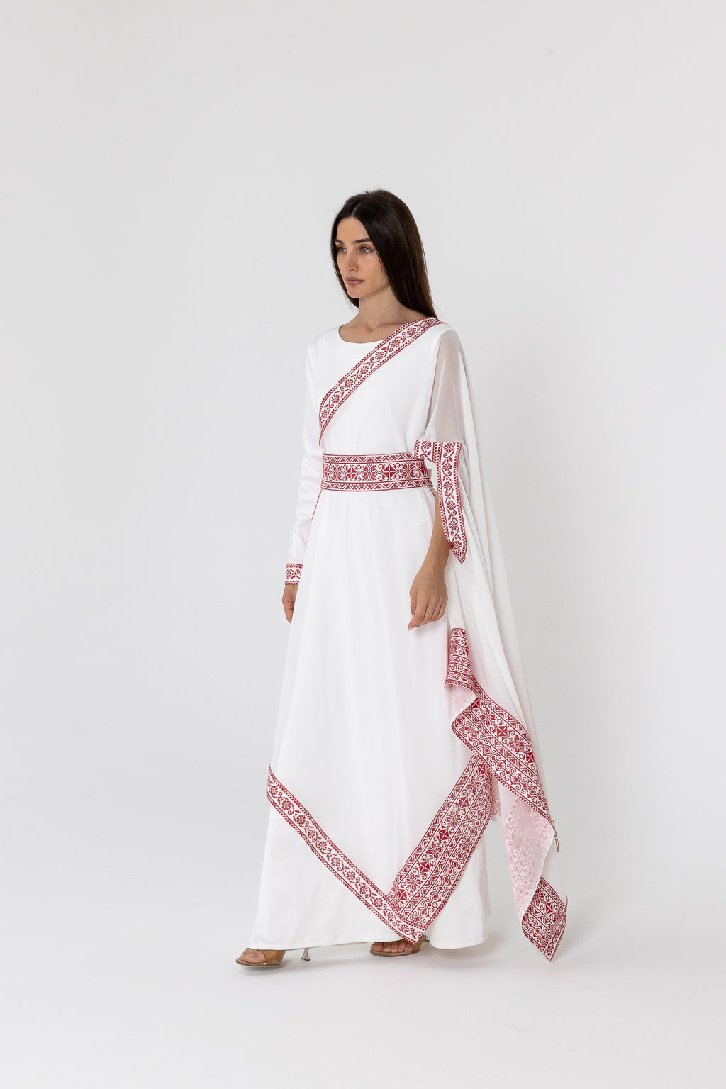 White Two-Piece Wrap Dress