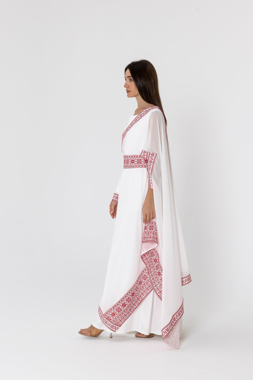 White Two-Piece Wrap Dress