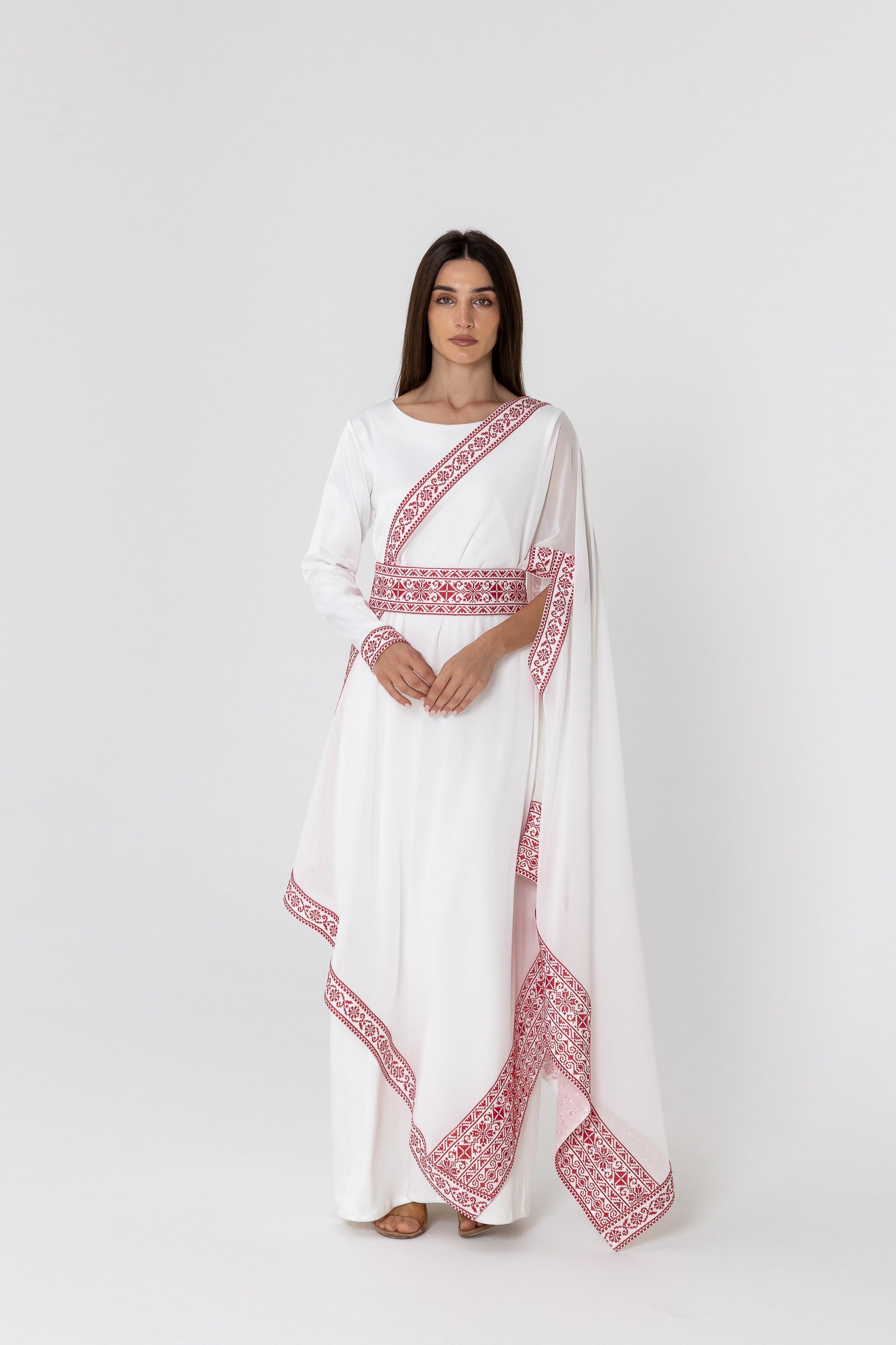 White Two-Piece Wrap Dress