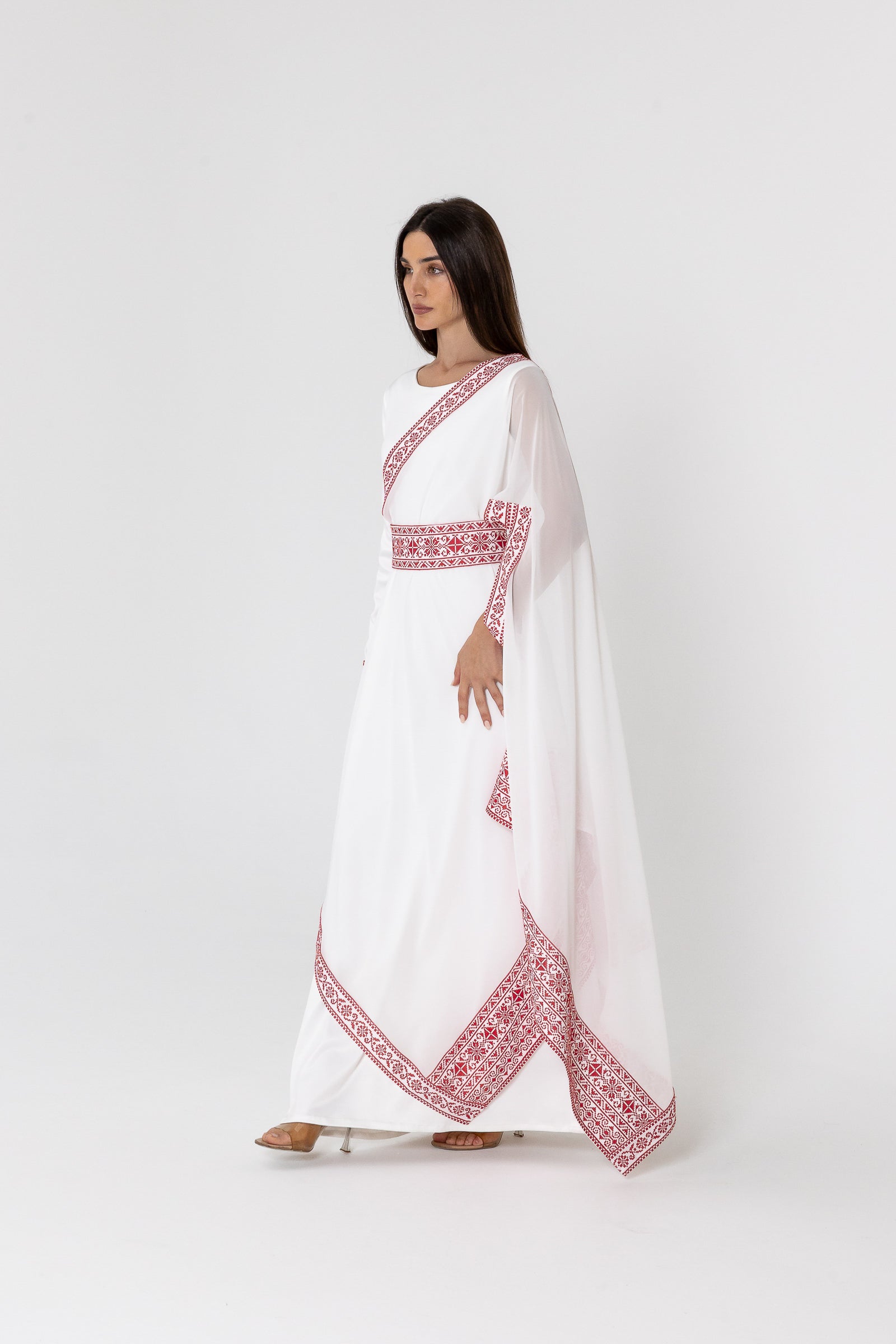 White Two-Piece Wrap Dress