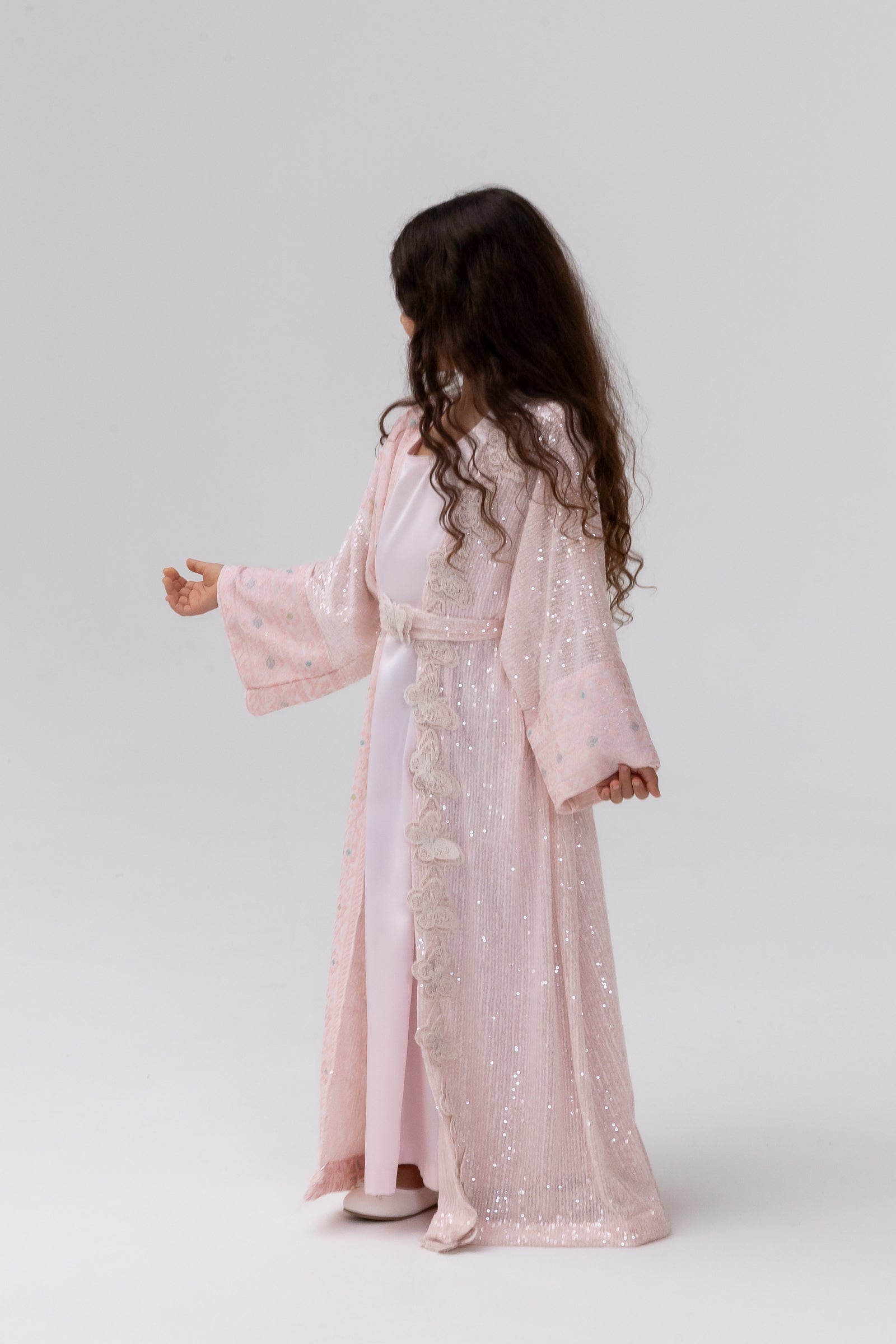 Kids Abaya with Butterfly Aplliqué