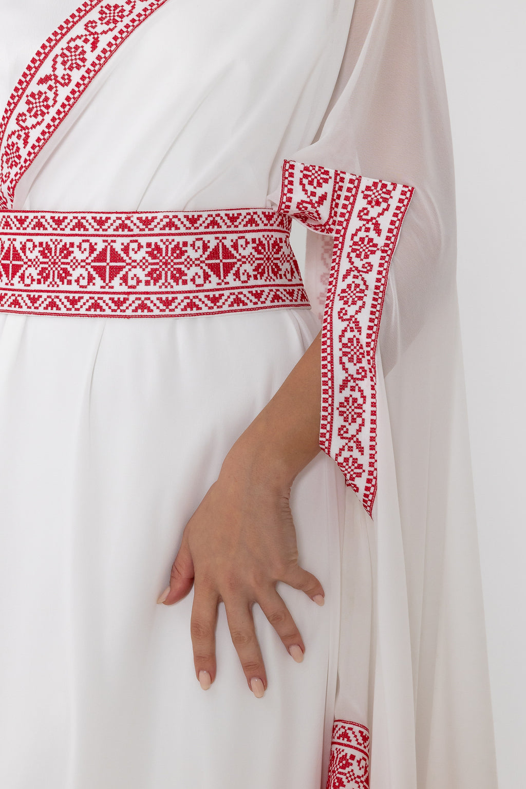 White Two-Piece Wrap Dress