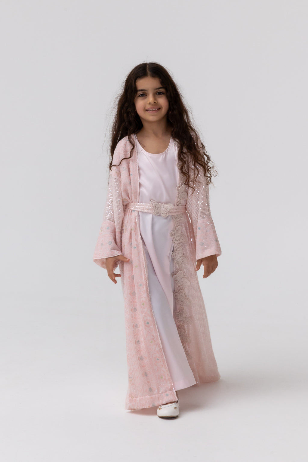 Kids Abaya with Butterfly Aplliqué