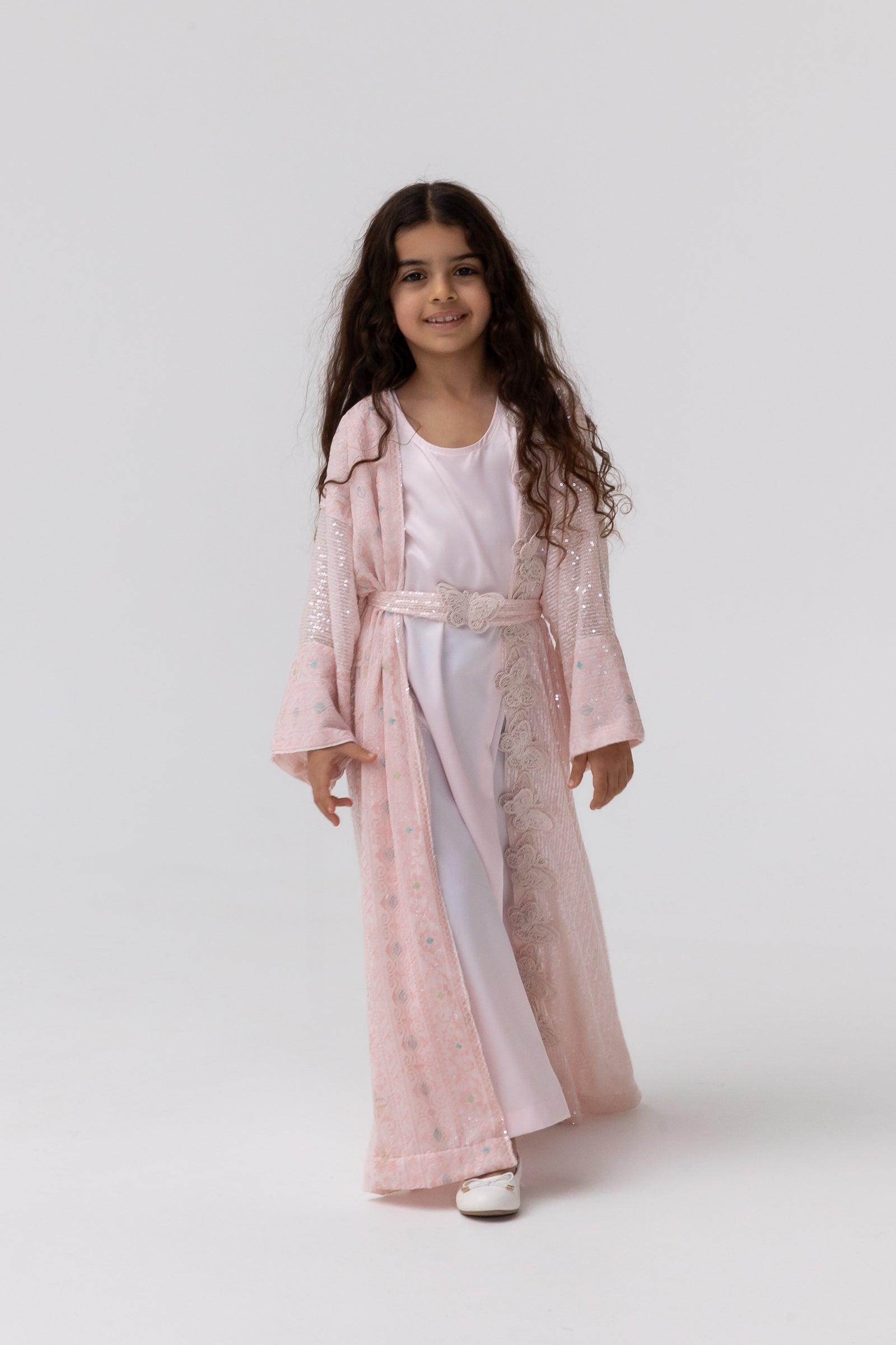 Kids Abaya with Butterfly Aplliqué