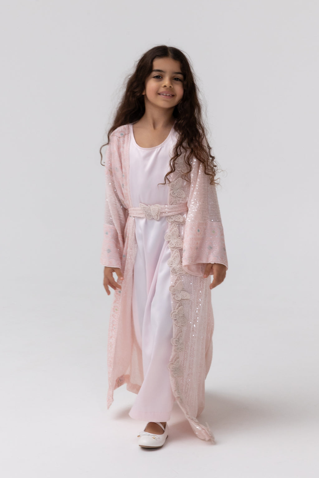 Kids Abaya with Butterfly Aplliqué