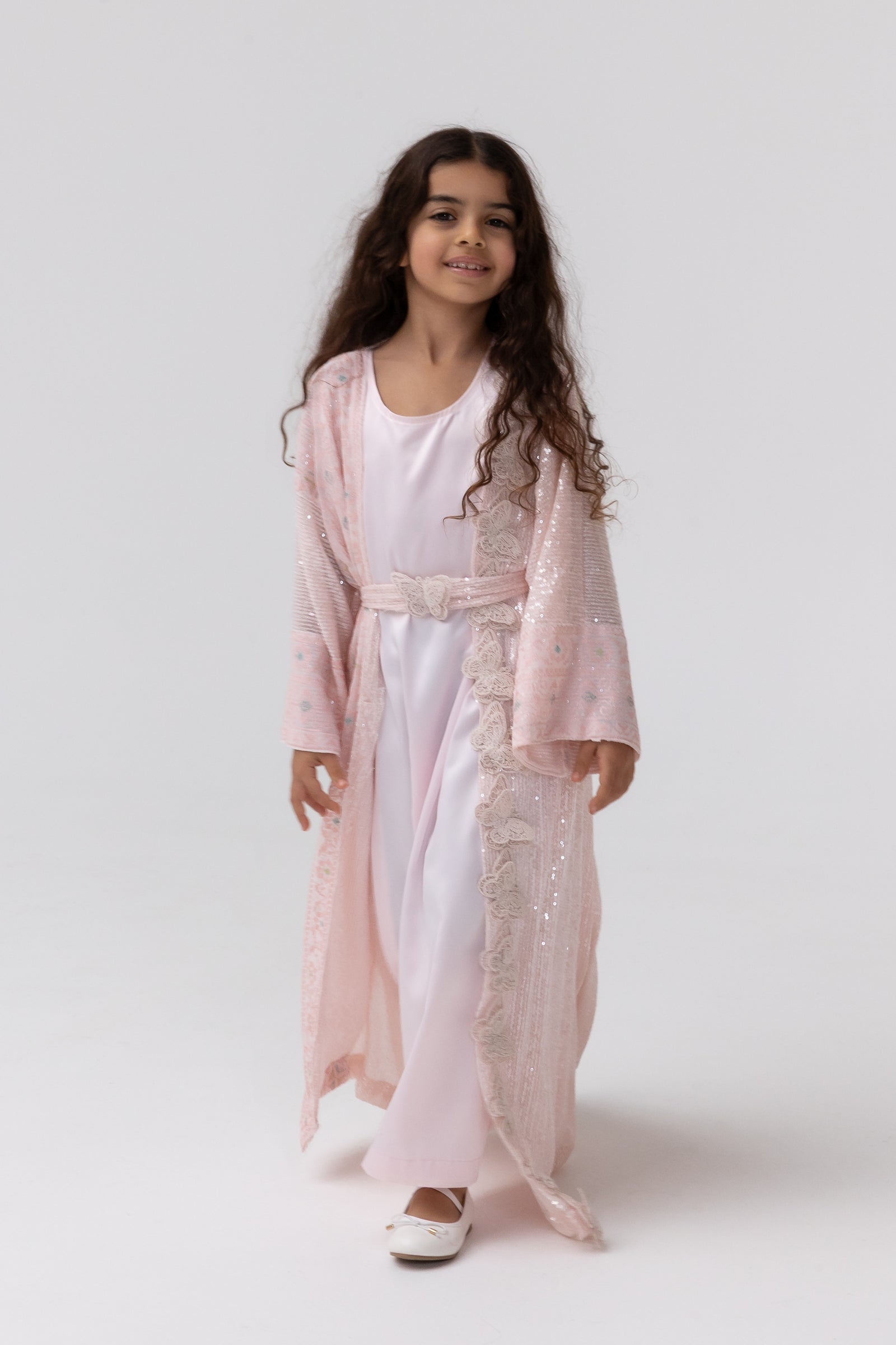 Kids Abaya with Butterfly Aplliqué